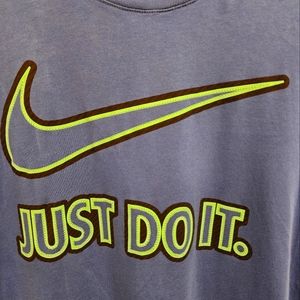 Vintage Nike Just Do It Tshirt Large Blue
